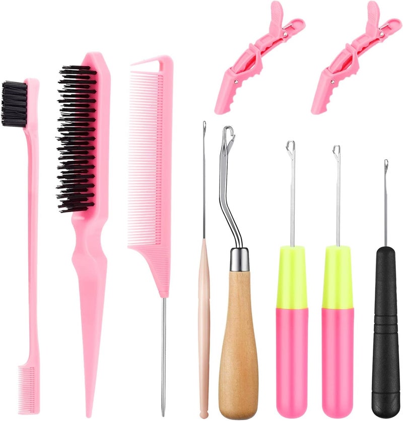 SWEET VIEW Crochet Hooks for Hair Set with 5pcs Different Size Crochet Needle, Latch Hook for Passion Twist Crochet Hair Extensions - Image 1